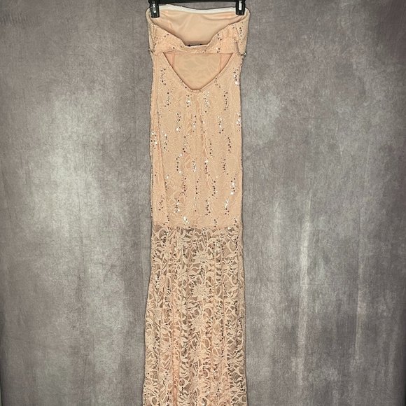 Strapless Formal, Prom, Wedding DRESS~size 7 (see measurements) - Picture 5 of 8